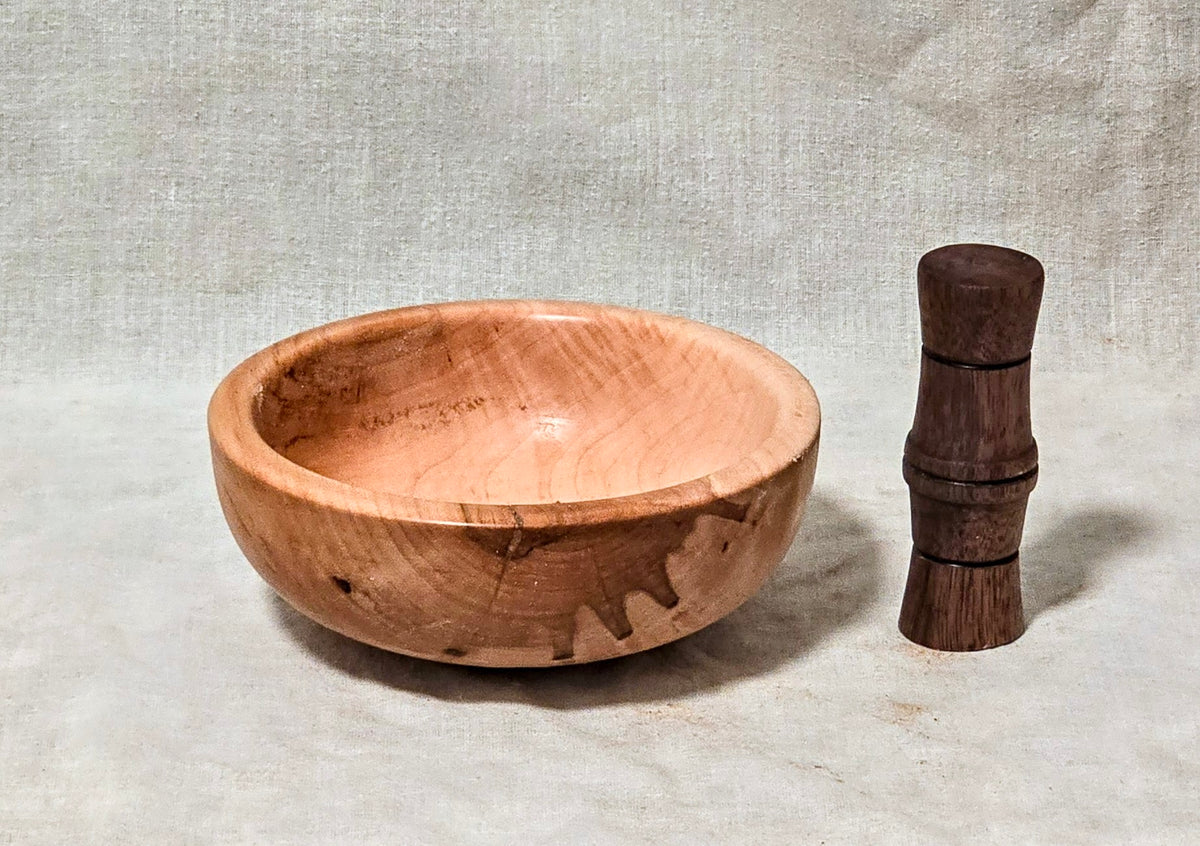 Maple Mortar with Black Walnut Pestle