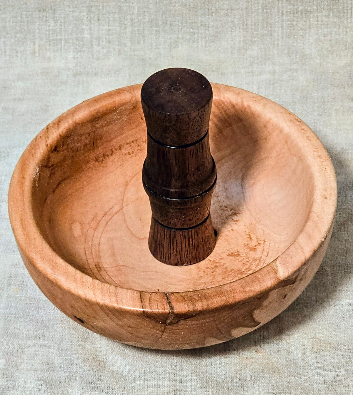 Maple Mortar with Black Walnut Pestle